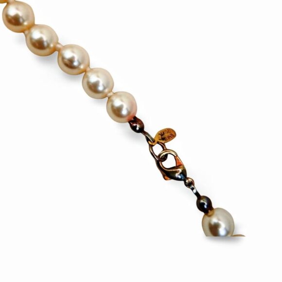 Classic 19” Vintage Faux Imitation Pearl Strand Estate Necklace JW1539 - Picture 2 of 5